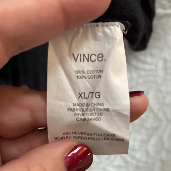 Vince Black Women's 100% Cotton Sweater, size XL, EUC - Picture 6 of 7